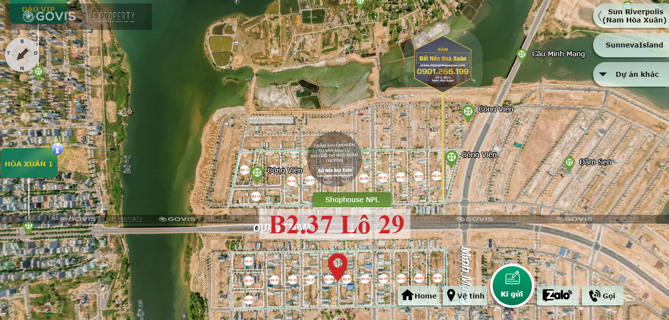 B2.37, Lô 29 - Khu đô thị Nam Hòa Xuân |Sàn Đất Nền Hòa Xuân