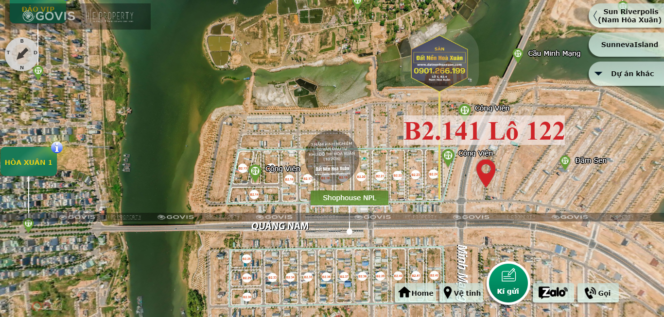 B2.141, Lô 122 - Khu đô thị Nam Hòa Xuân |Sàn Đất Nền Hòa Xuân