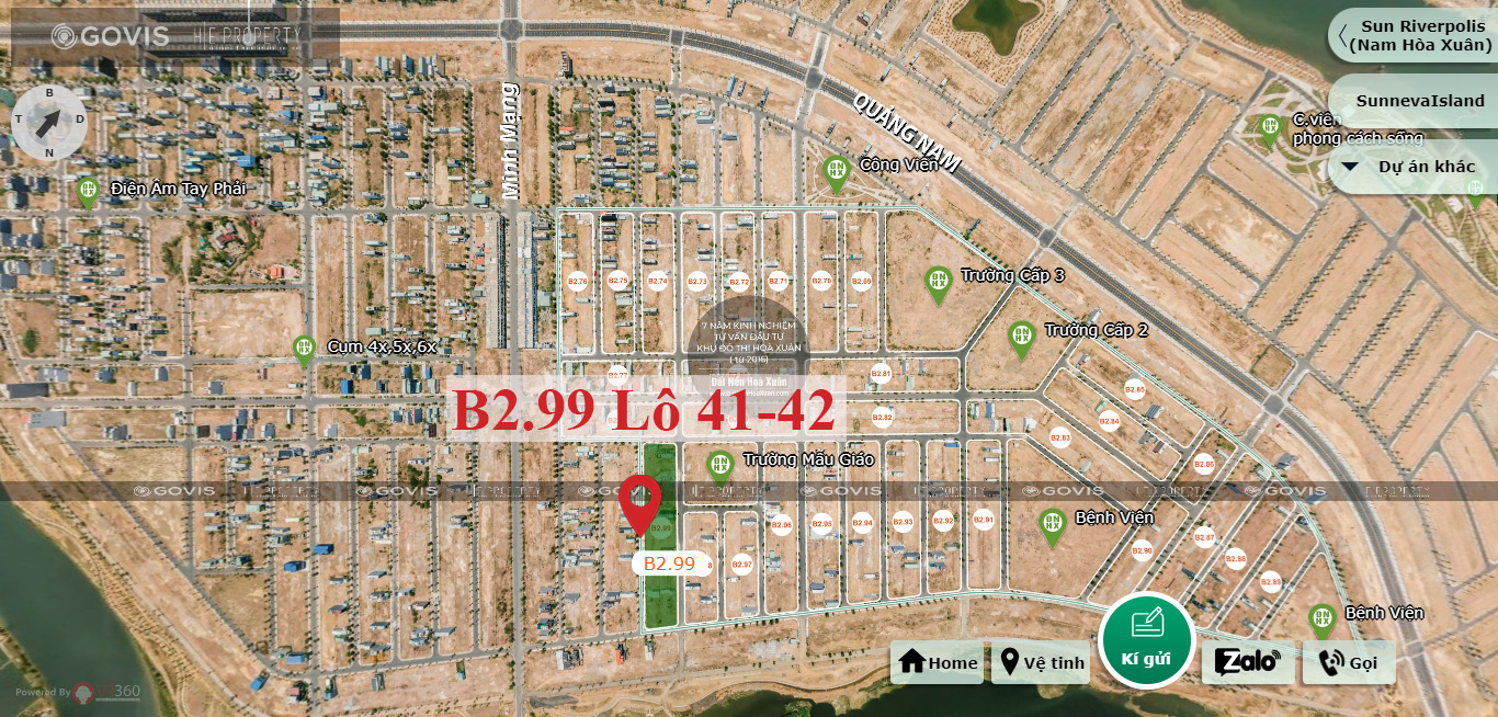 B2.99, Lô 41,42 - Khu đô thị Nam Hòa Xuân |Sàn Đất Nền Hòa Xuân